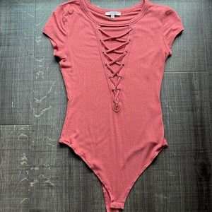 BARELY WORN Pink Body Suit Size: S Brand: Iris